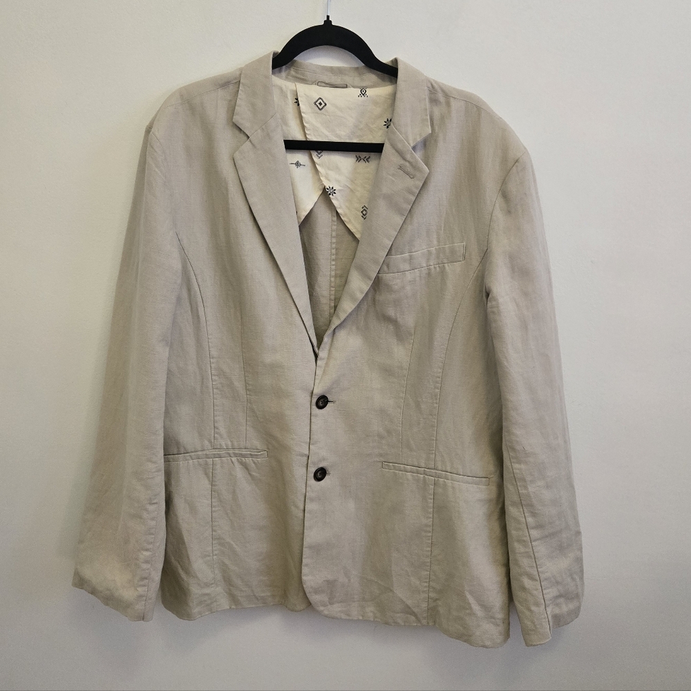 Simons Unstructured Cotton Linen Beige Blazer Size 44